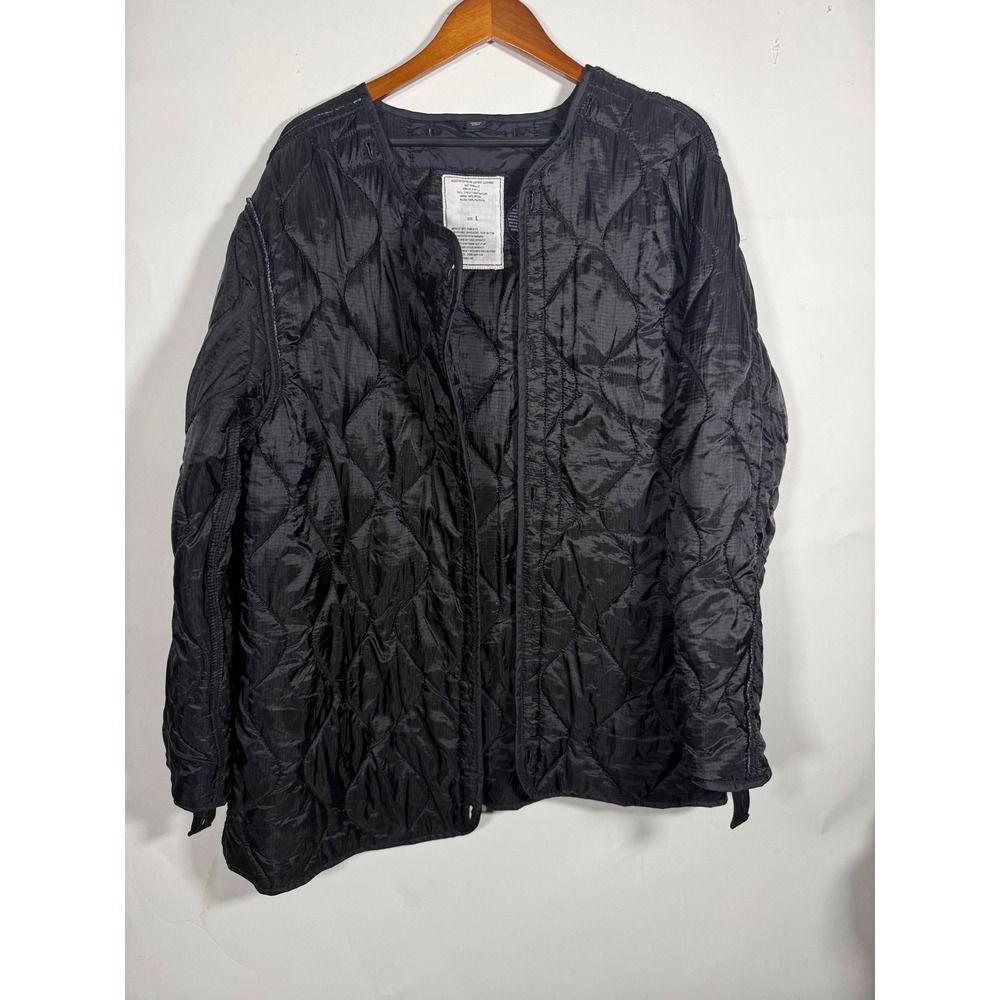 Brandit M51 Parka US Liner Jacket Mens Large Black Quilted Ripstop 3164/us